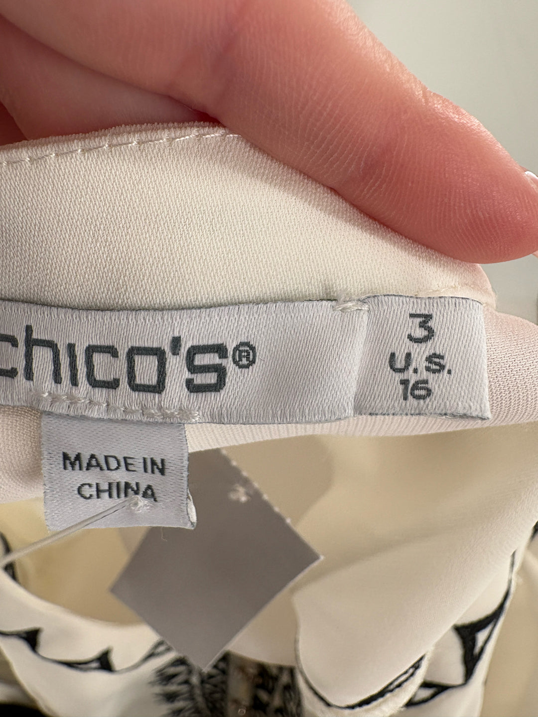 Size XL Chico's Cream Shirt