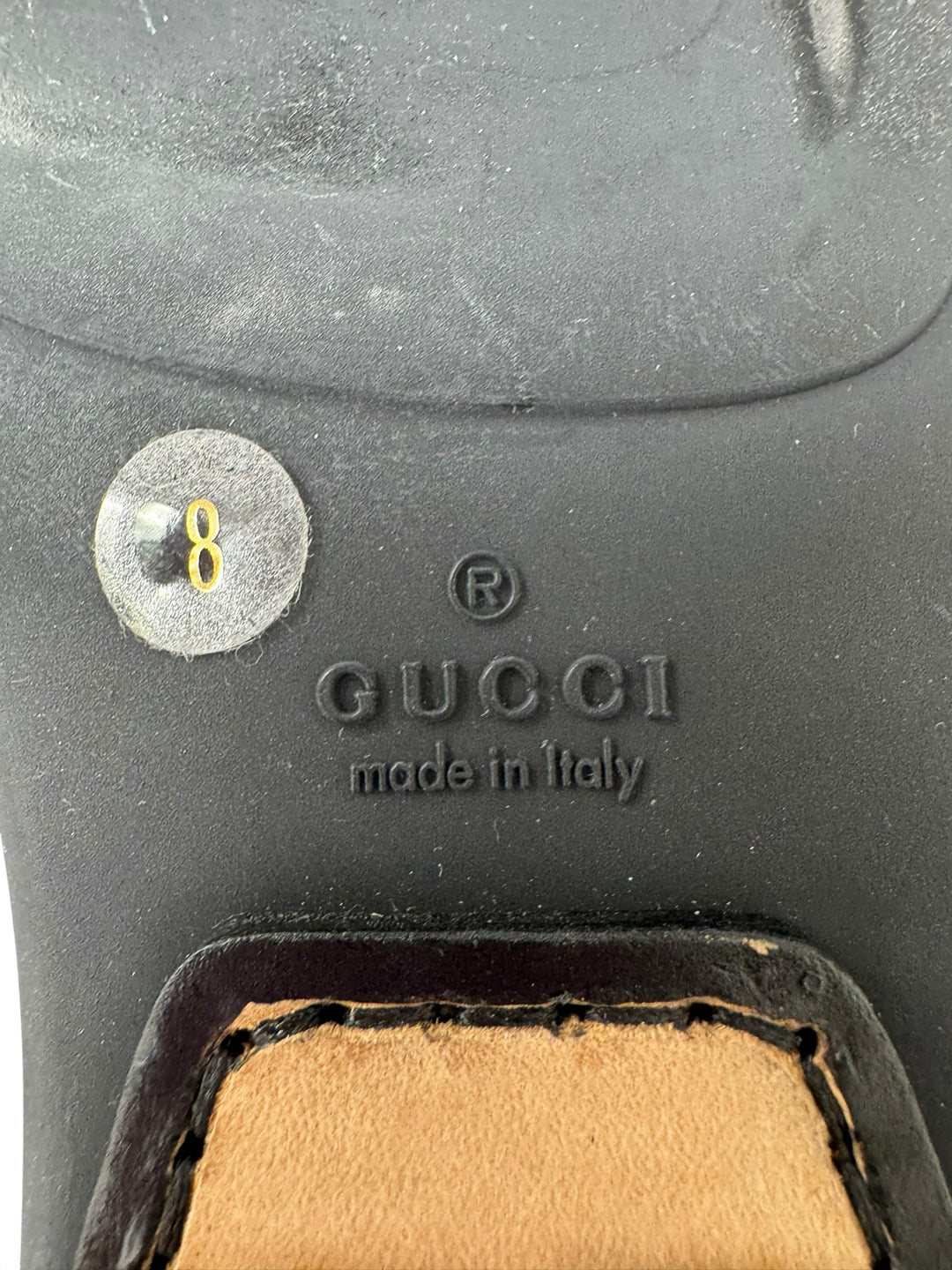 Shoe Size 8 Gucci Black Leather Luxury - Flats