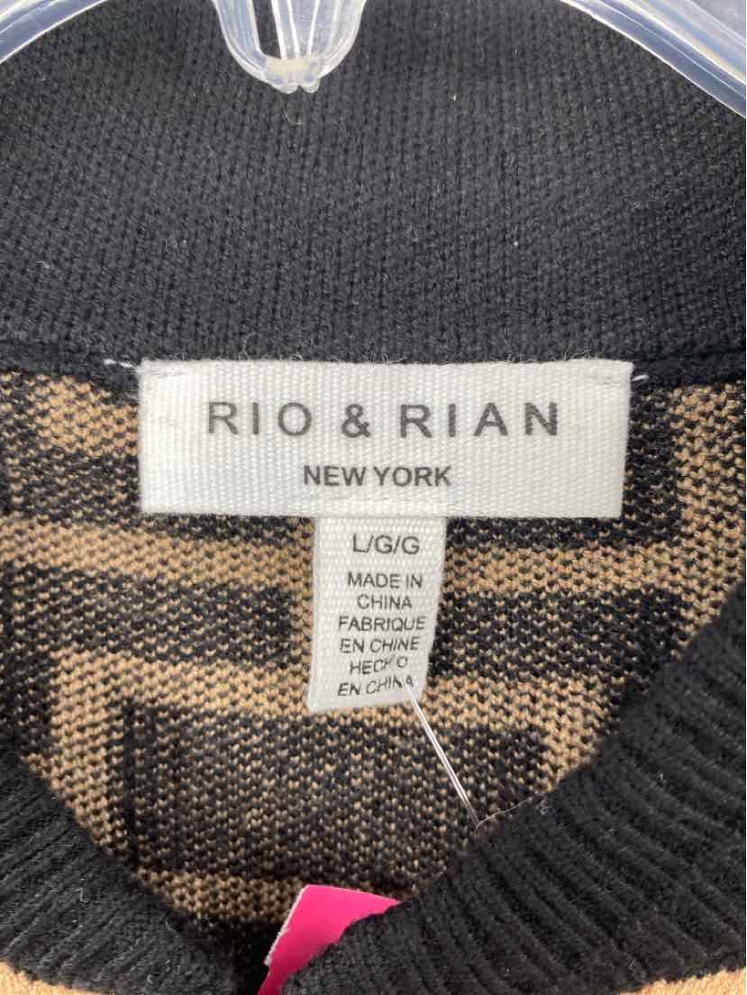 Size L Black Print Sweater