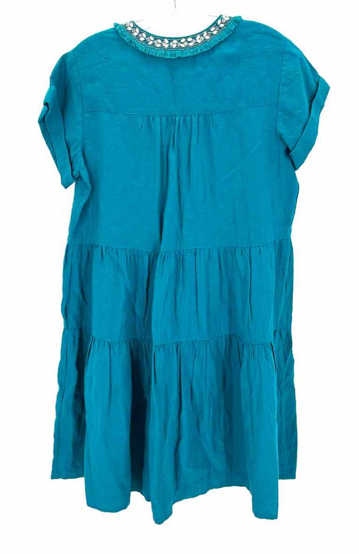 Size 10 Chico's Teal Linen Dress