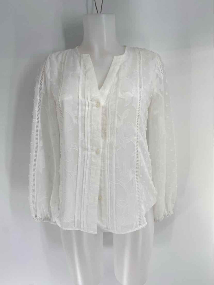 Size XXS White House Black Market White Shirt