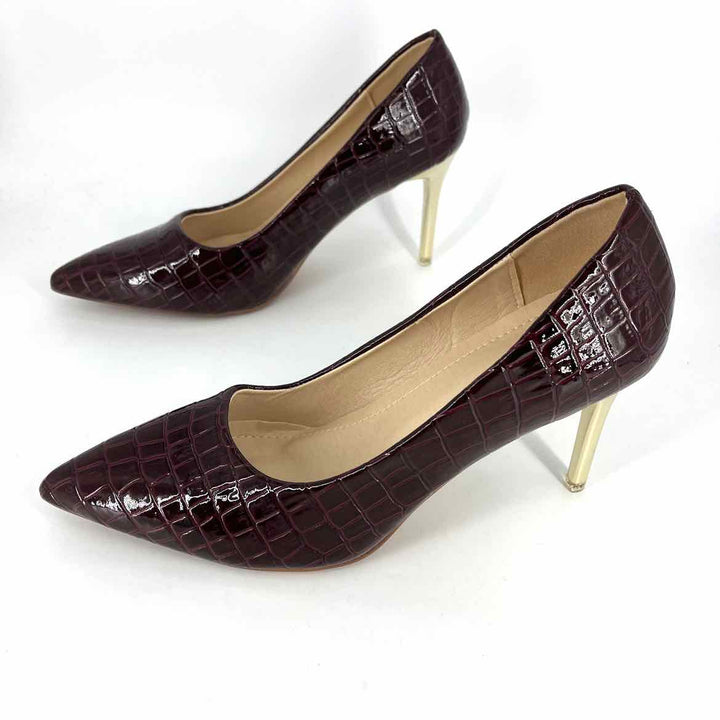 Shoe Size 42 Burgundy PATENT Pumps
