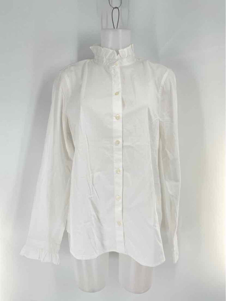 Size L J Crew White Cotton Shirt