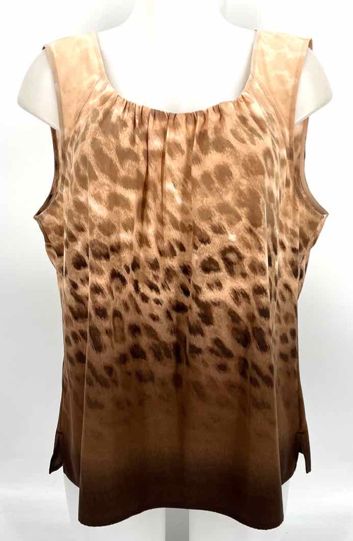 Size XL Chico's Brown Print Shirt