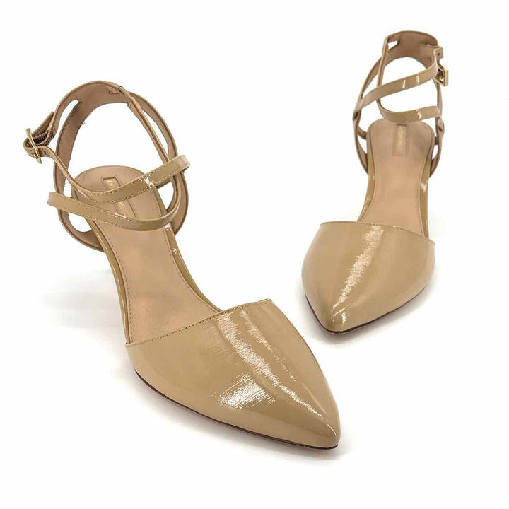 Shoe Size 11 ANTONIO MELANI Tan Leather Pumps