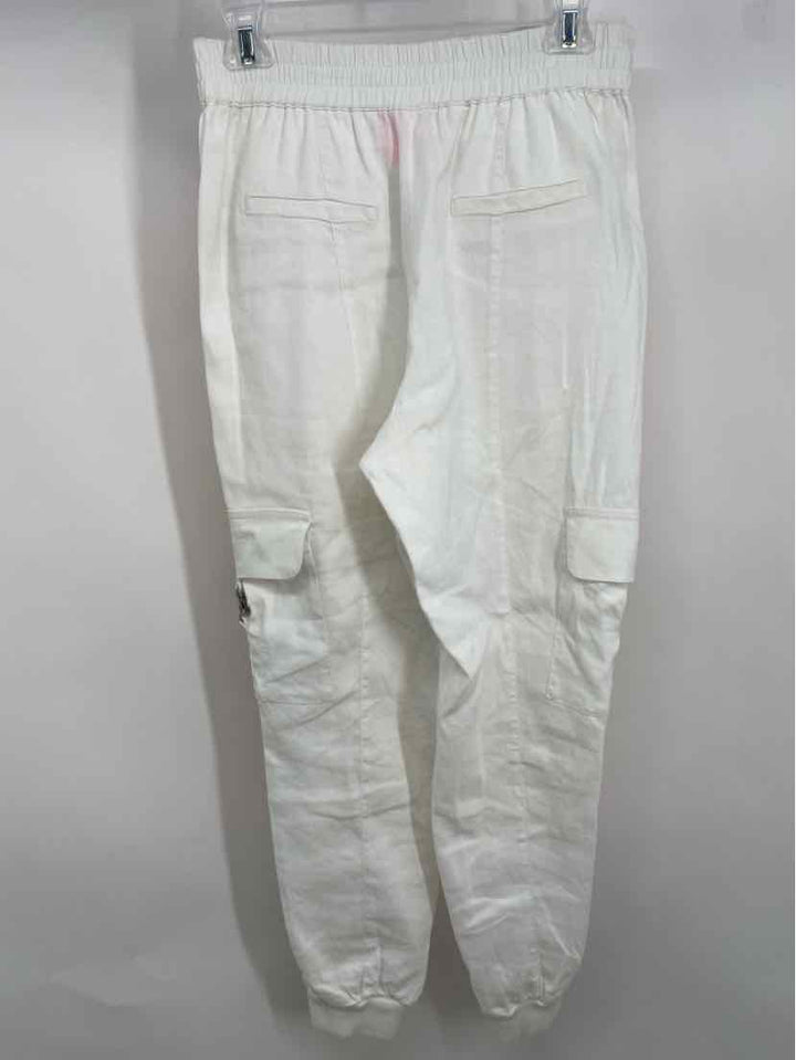 Size S Alice + Olivia White Linen Pants