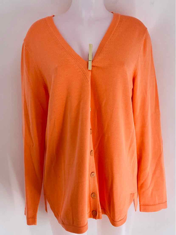 Size L Talbots Orange Cardigan