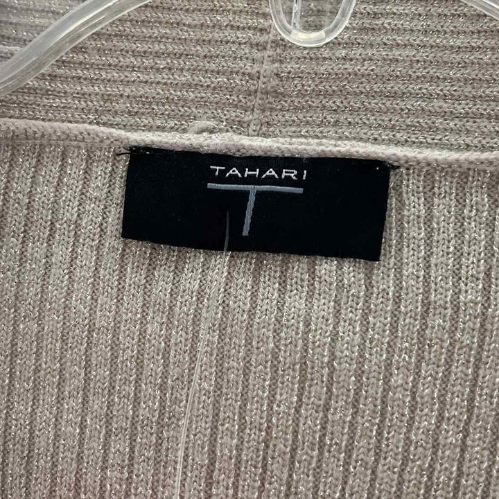 Size M TAHARI Gold Cardigan
