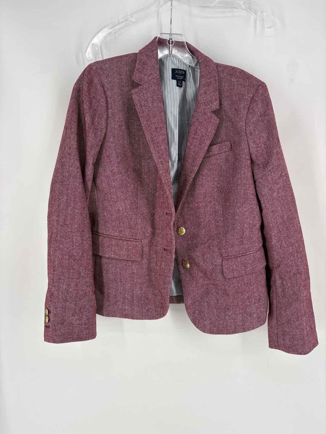 Size 10 J Crew Burgundy Wool Blazer
