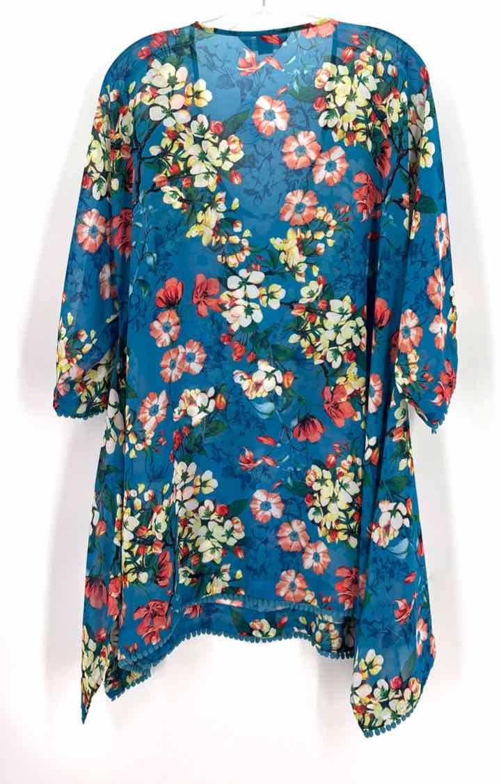 Size XS LAND END Blue Print Coverup