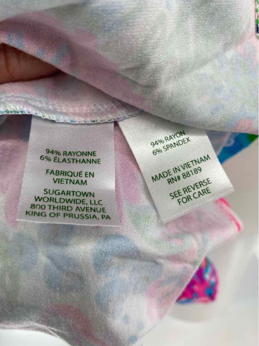 Size L Lilly Pulitzer White Print Dress