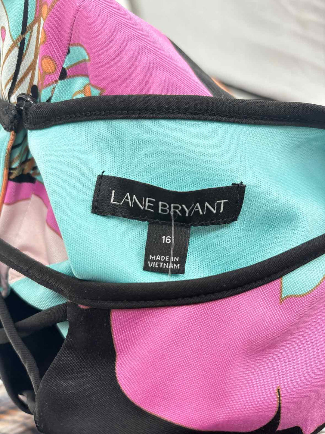 Size 16 LANE BRYANT Black Print Dress