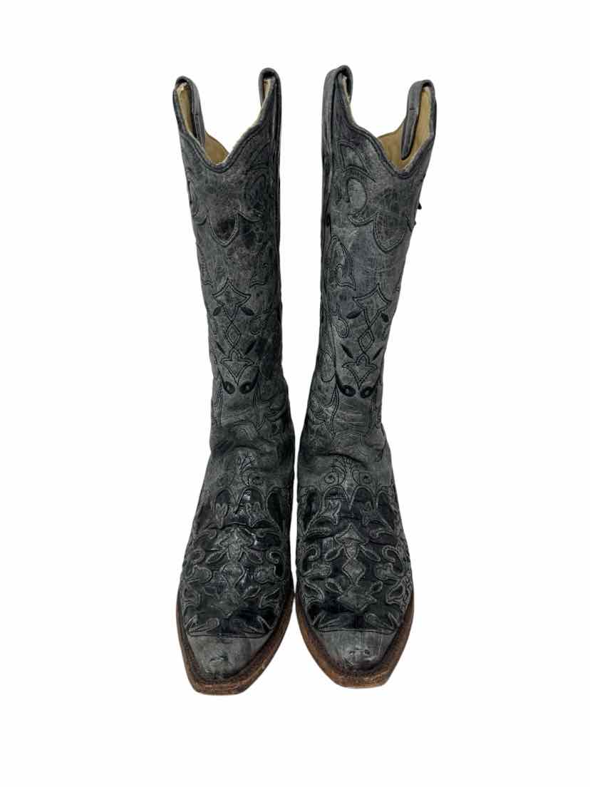Shoe Size 7.5 CORRAL gray print Boots