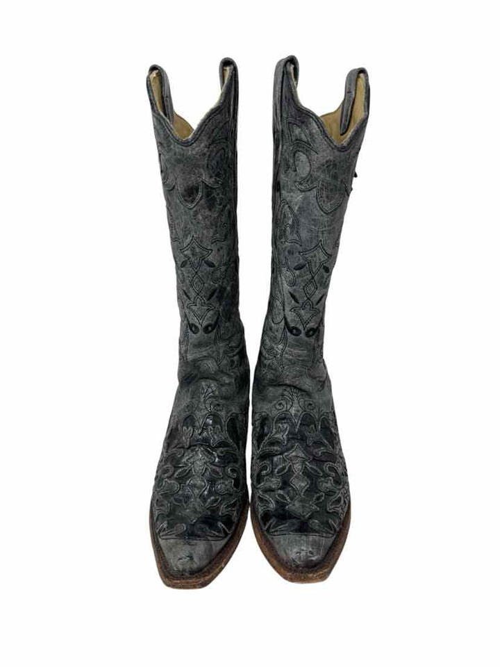 Shoe Size 7.5 CORRAL gray print Boots