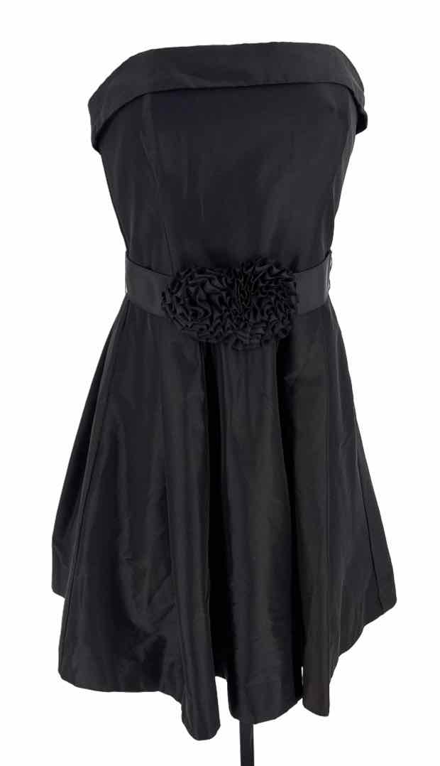 Size 4 White House Black Market Black Sateen Dress