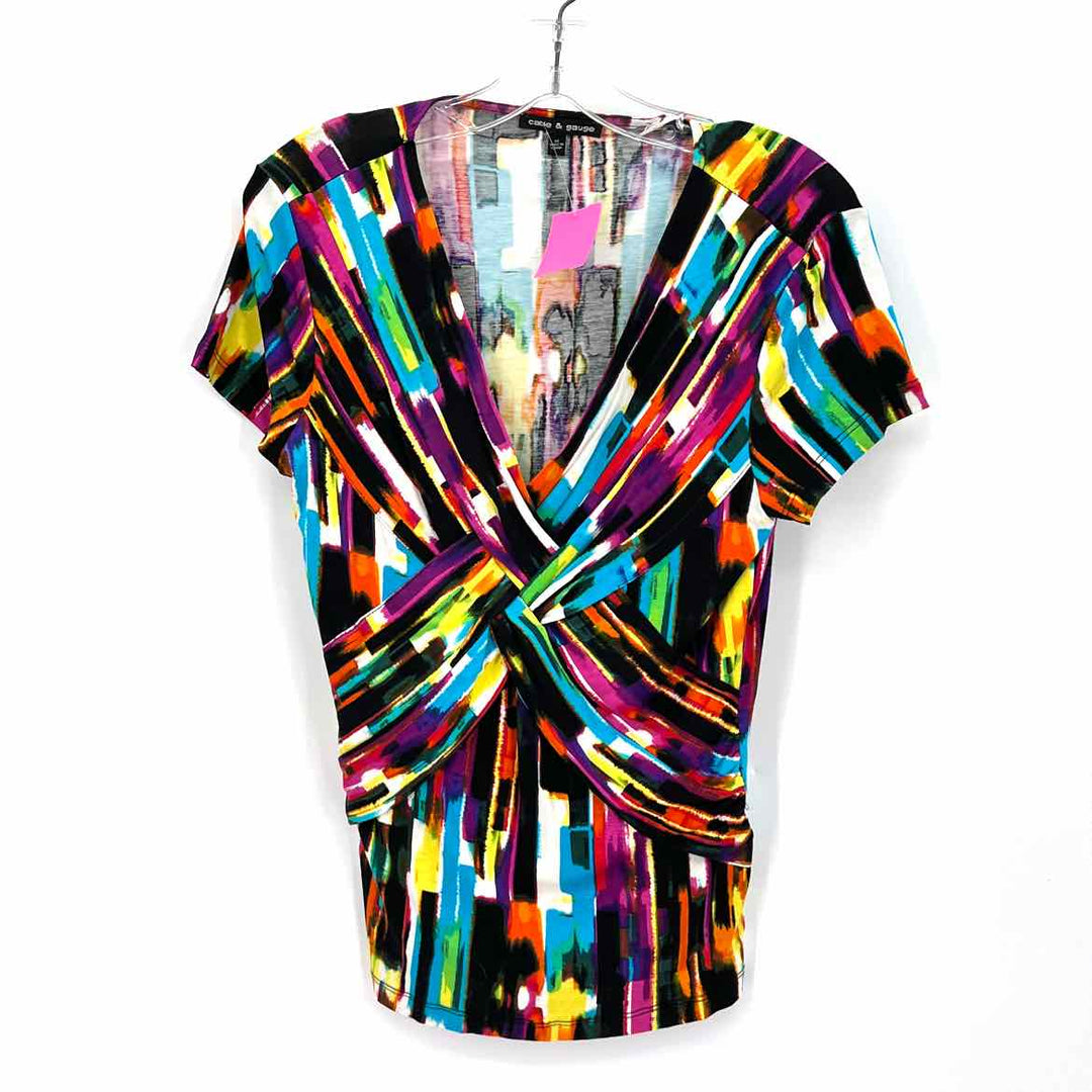 Size M CABLE & GAUGE Multi-Color Shirt