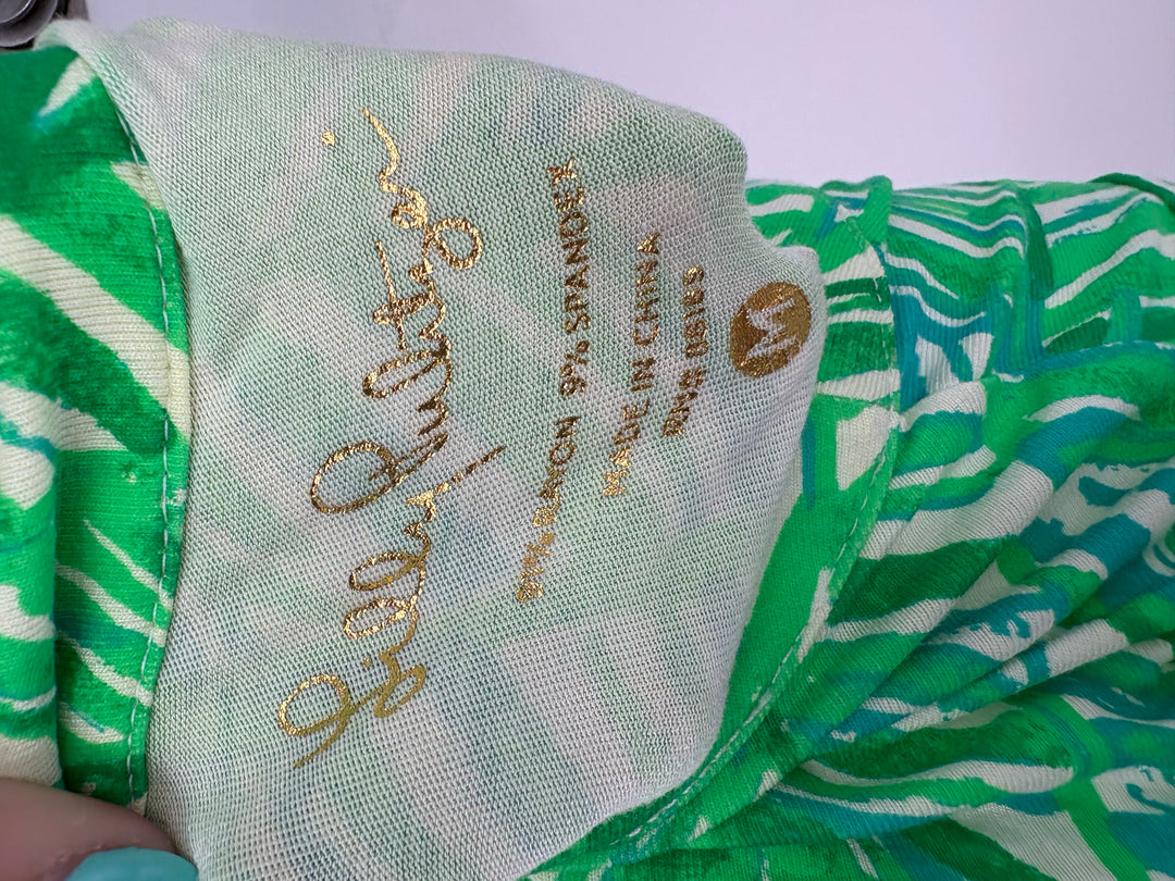 Size M Lilly Pulitzer Green Print Shirt