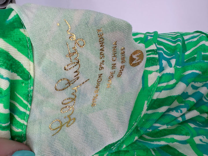 Size M Lilly Pulitzer Green Print Shirt