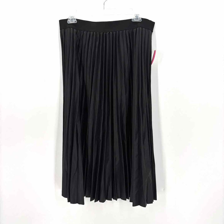 Size L HALOGEN Black Faux Leather Skirt
