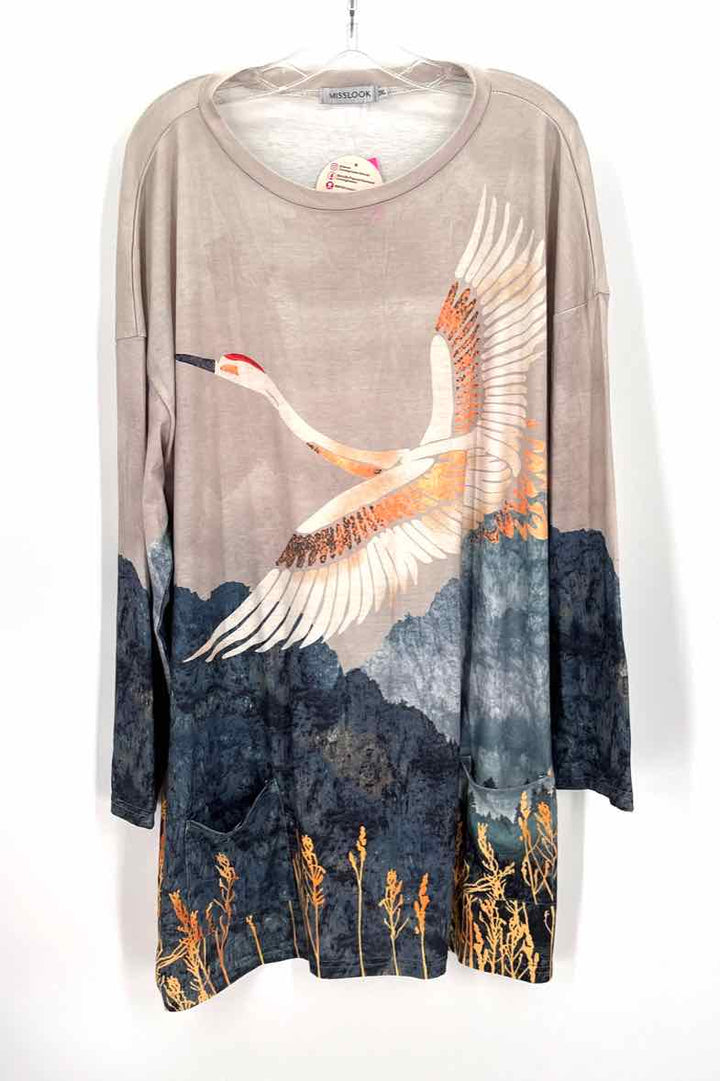 Size 3X MISSLOOK gray print Shirt