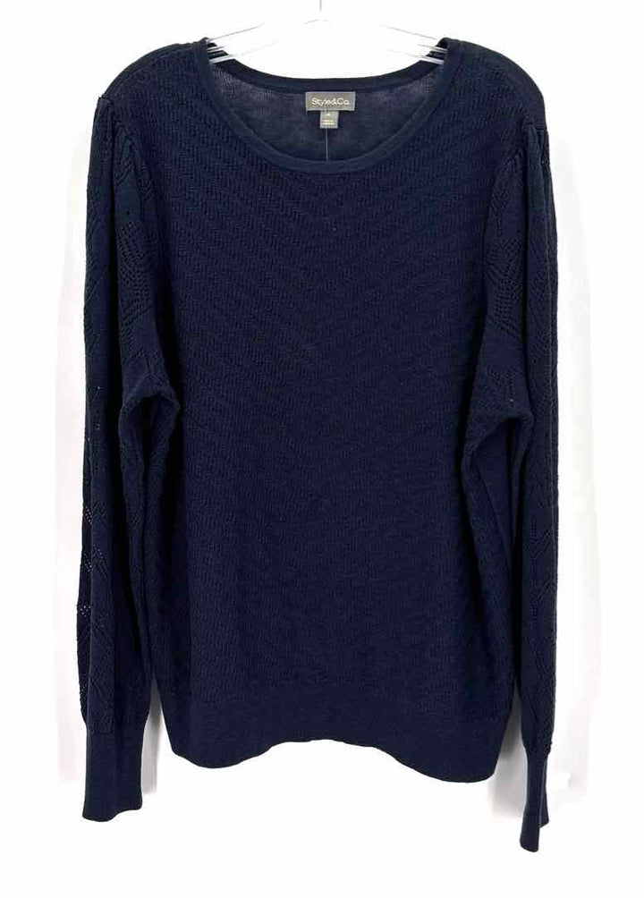 Size XL Style & Co Navy Knit Sweater