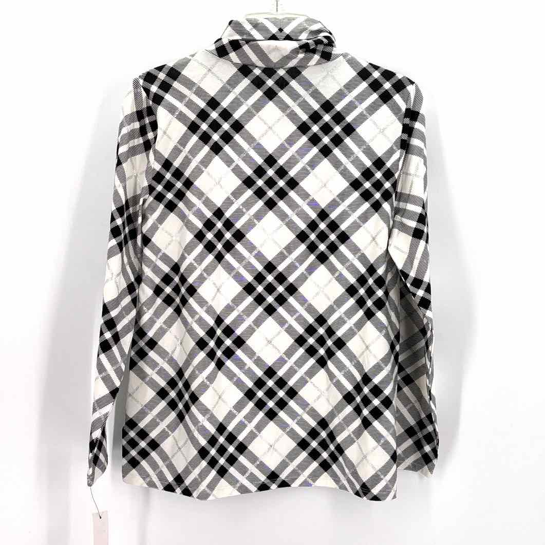 Size L Talbots Black/White Shirt
