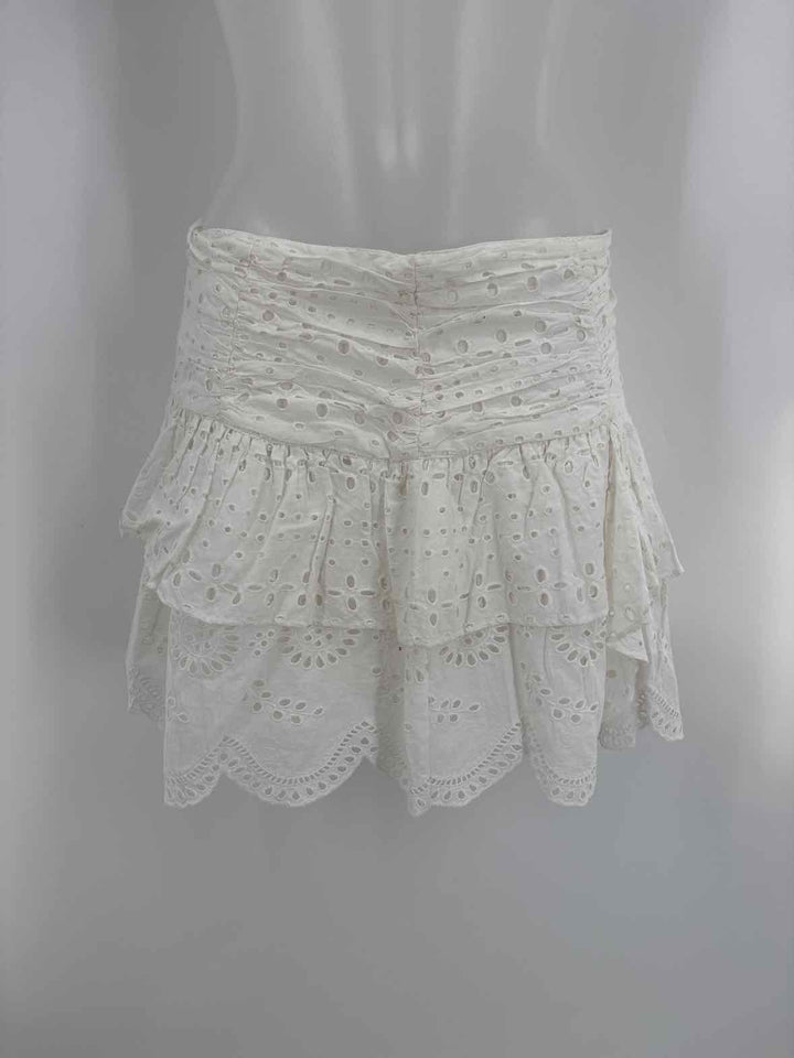 Size 8 LOVE SHACK FANCY White Lace Skirt