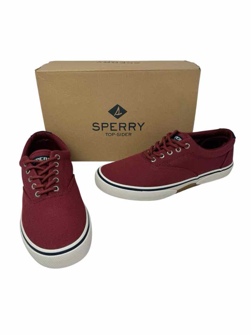 Shoe Size 8.5 Sperry Burgundy Canvas Flats