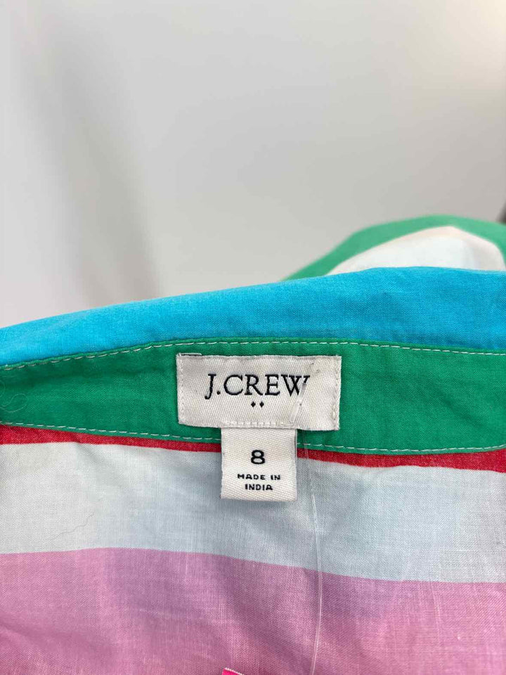 Size 8 J Crew Multi-Color Dress