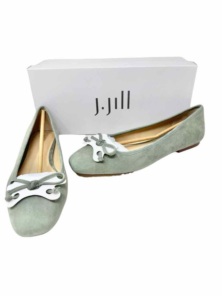Shoe Size 9.5 J JILL Green Suede Flats