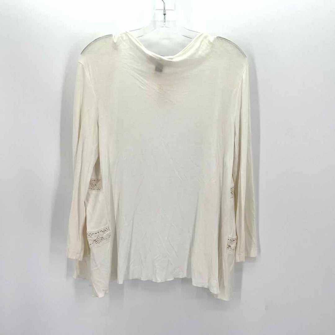 Size M CABLE & GAUGE Ivory Lace Cardigan