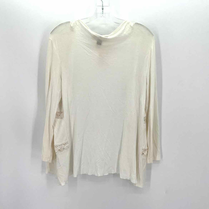 Size M CABLE & GAUGE Ivory Lace Cardigan