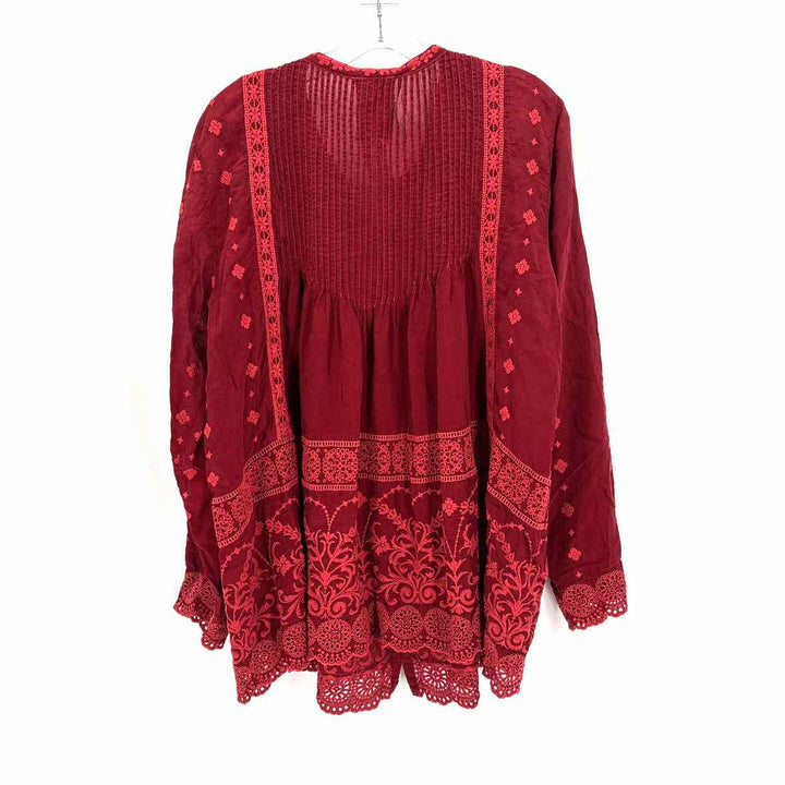 Size XL Johnny Was Red Shirt