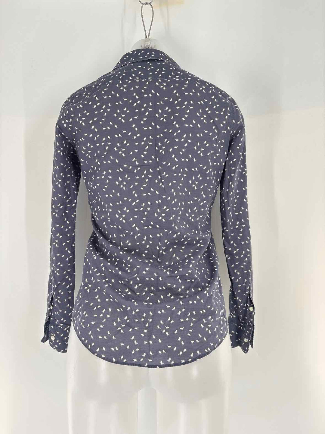 Size XS ANN MASHBURN Blue Print Shirt