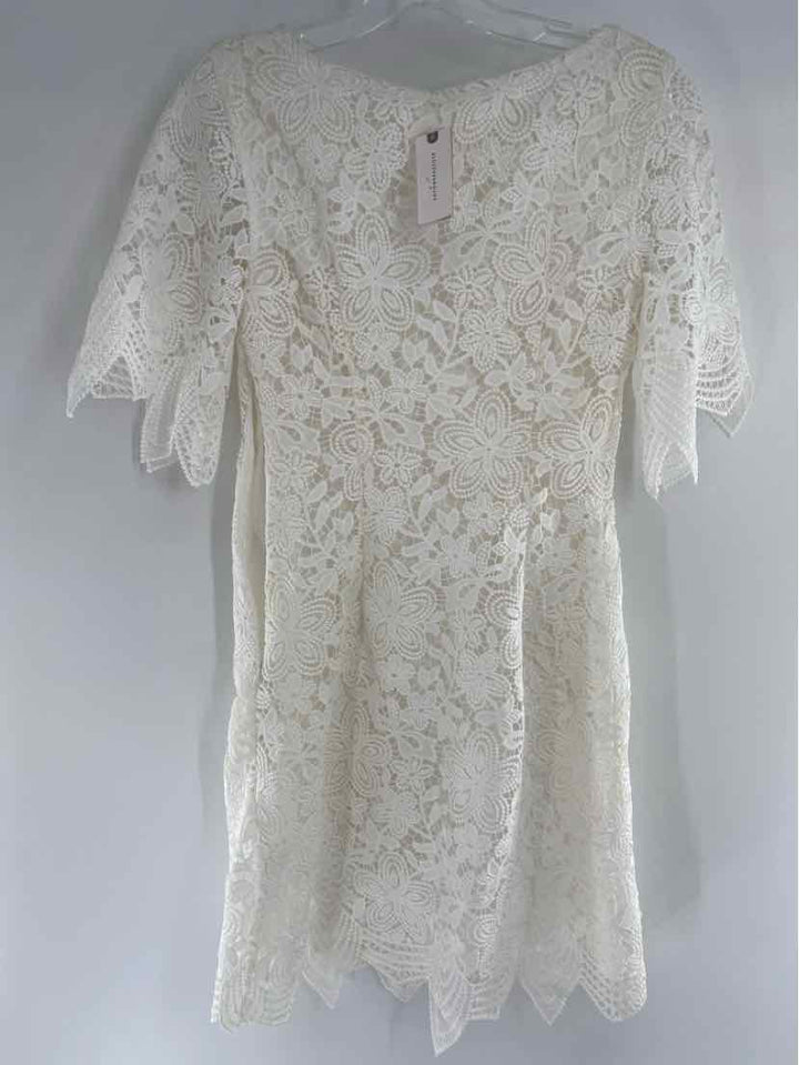 Size 2 Anthropologie Cream Dress