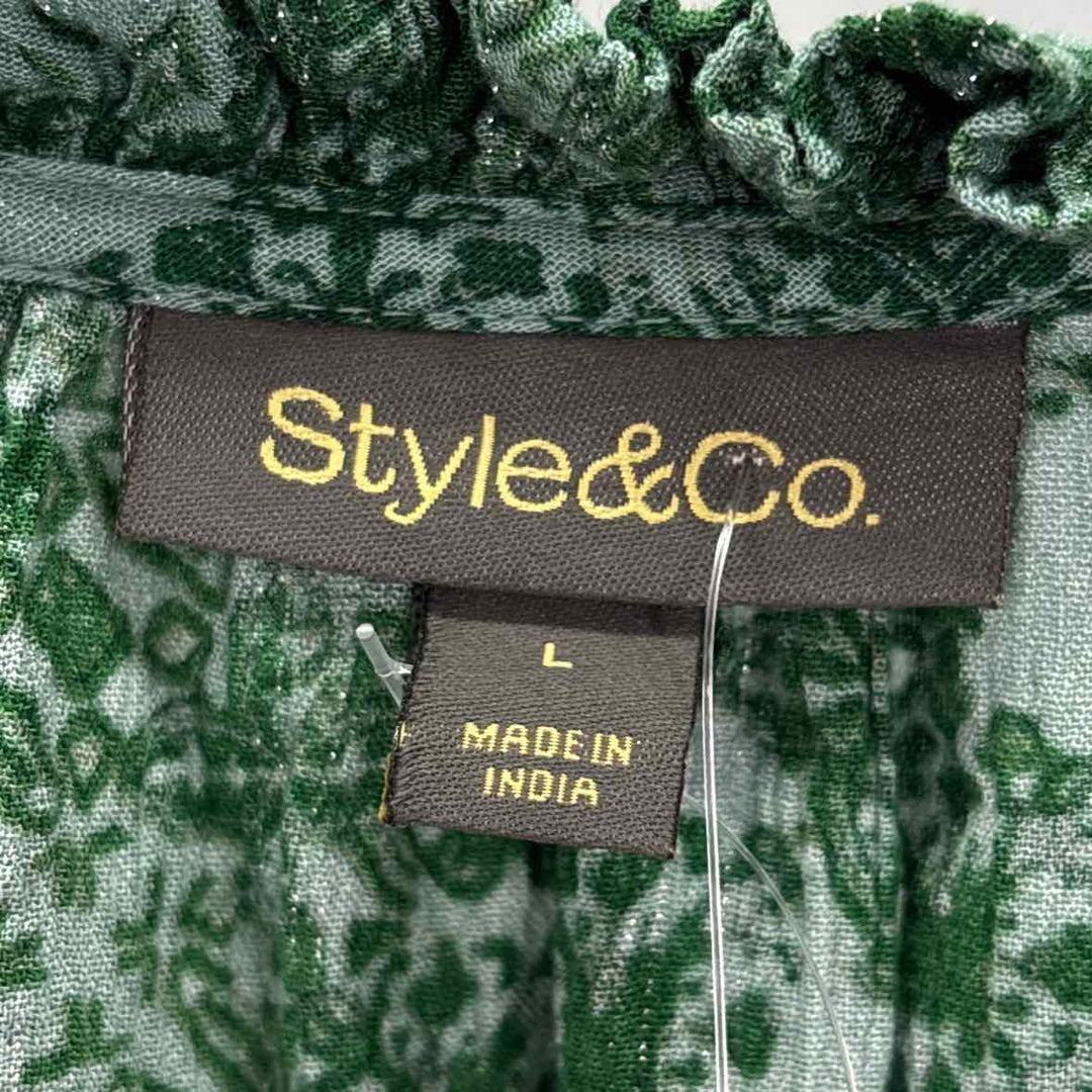 Size L Style & Co Green Shirt
