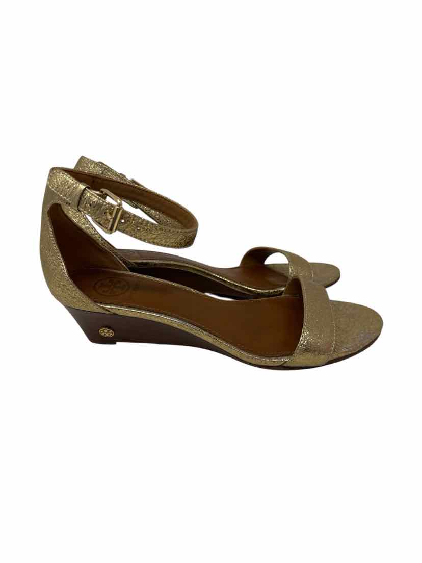 Shoe Size 8 Tory Burch Gold Leather Sandals