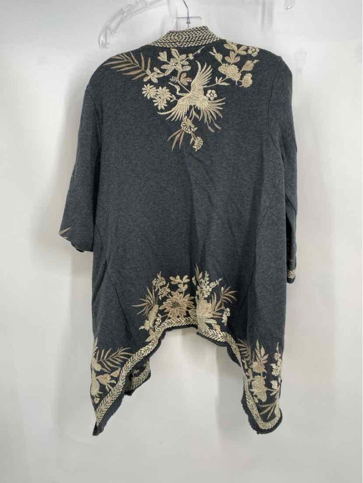 Size M Johnny Was Gray Cardigan