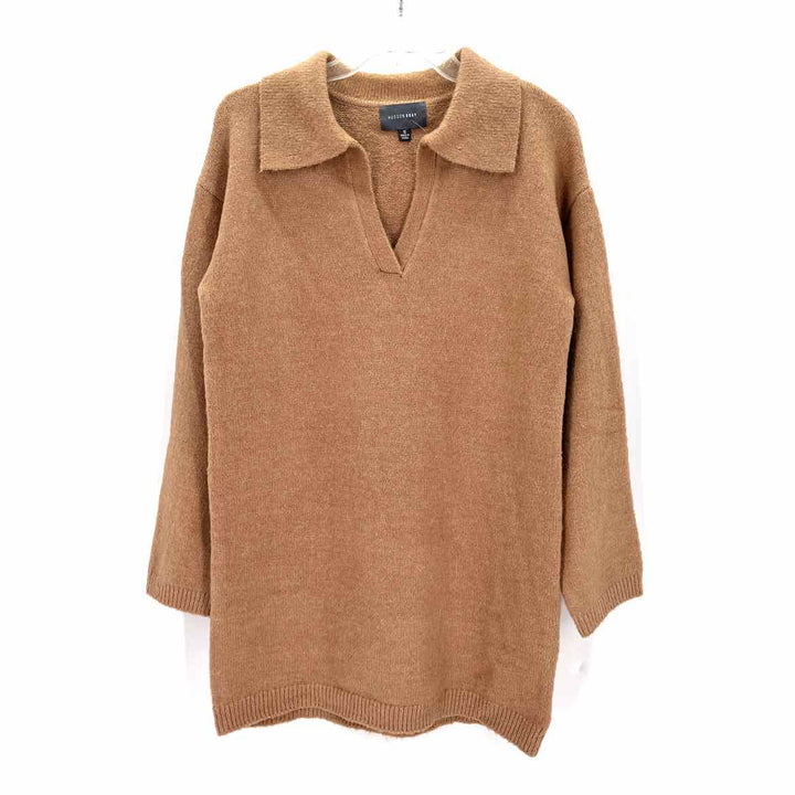 Size S HUDSON GREY Camel Knit Sweater