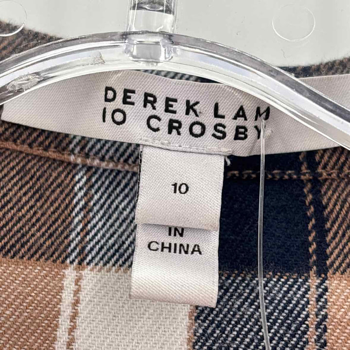 Size 10 DEREKK CROSBY Tan Shirt