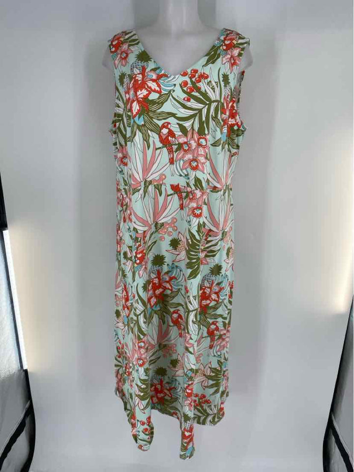 Size 2X Talbots Teal Cotton Dress