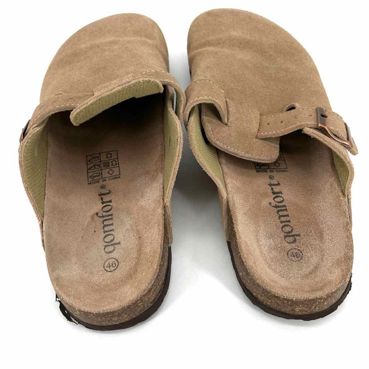 Shoe Size Tan Faux Leather Clogs