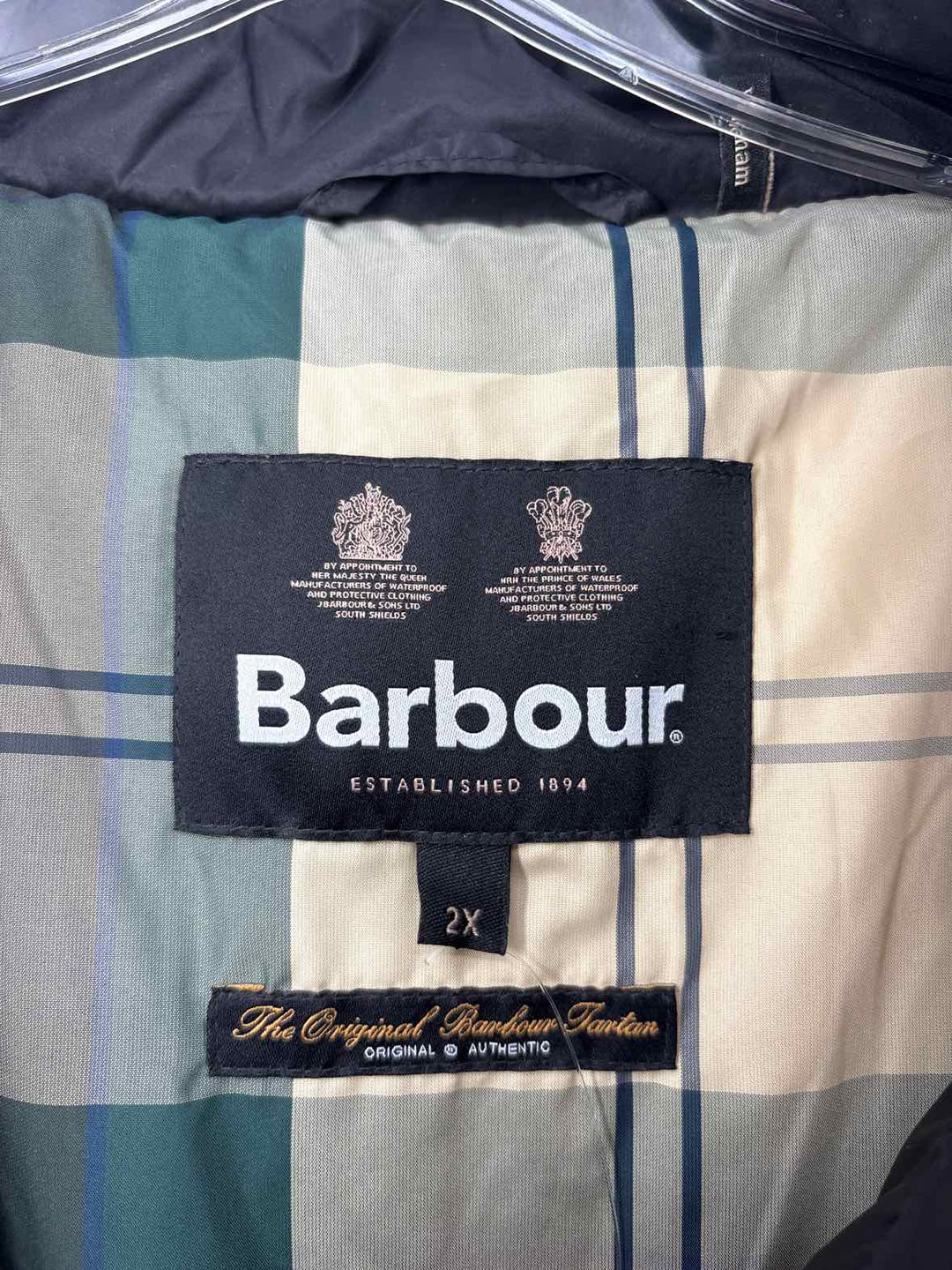 Size 2X BARBOUR Black Jacket