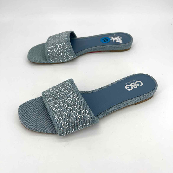Shoe Size 10 Blue Denim Sandals