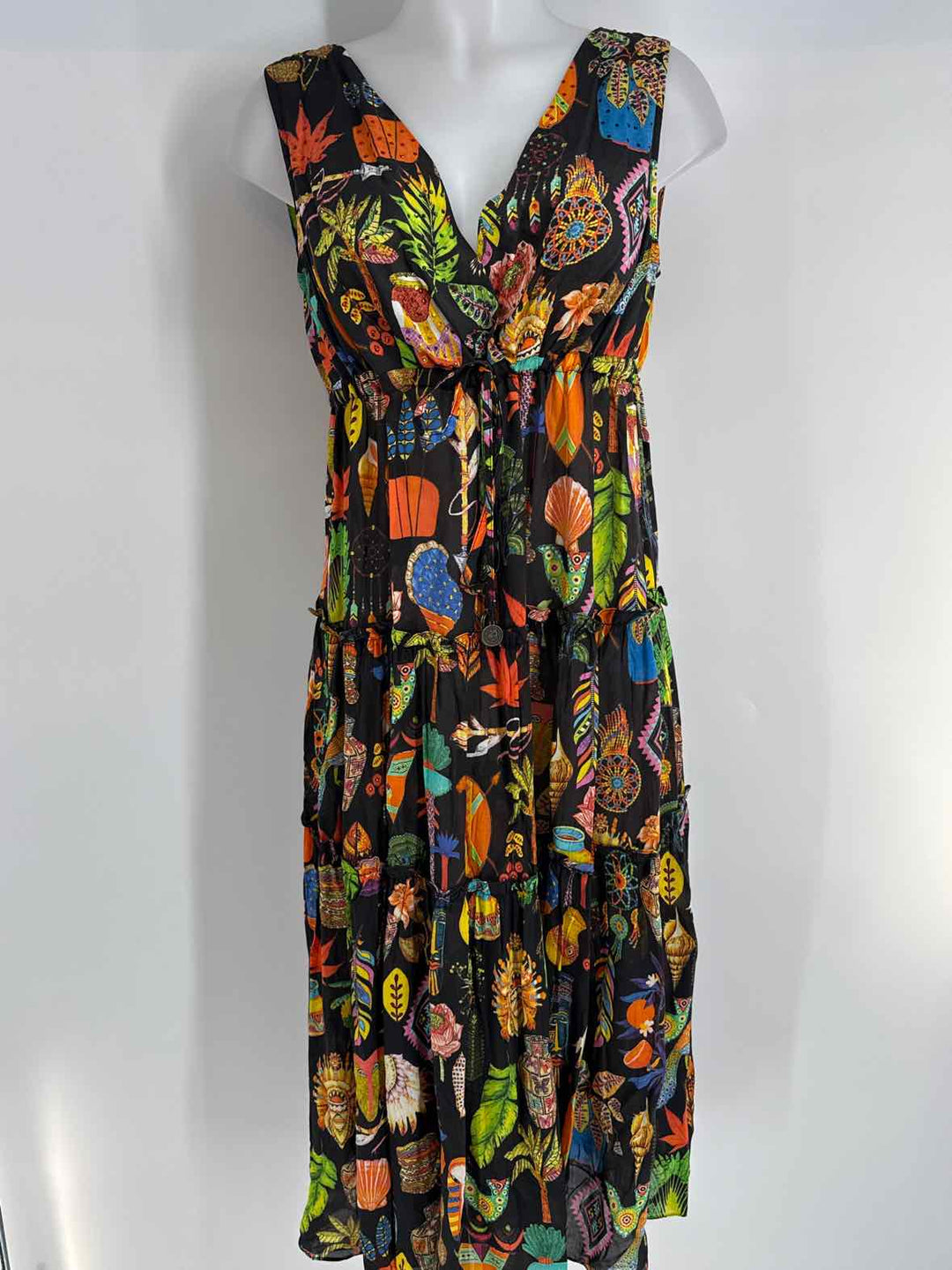 Size S Black Print Dress