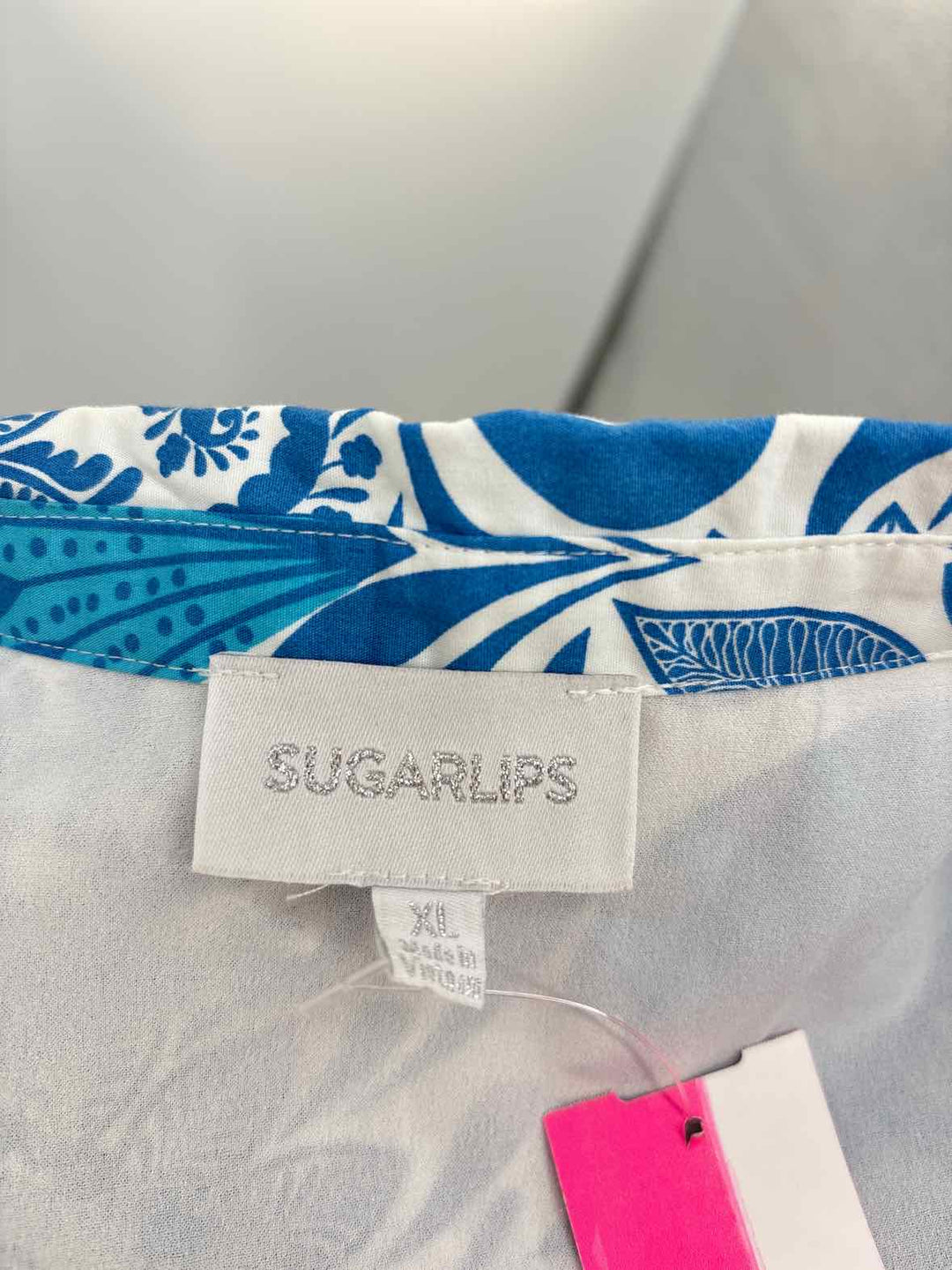 Size XL SUGARLIPS Blue Print Dress