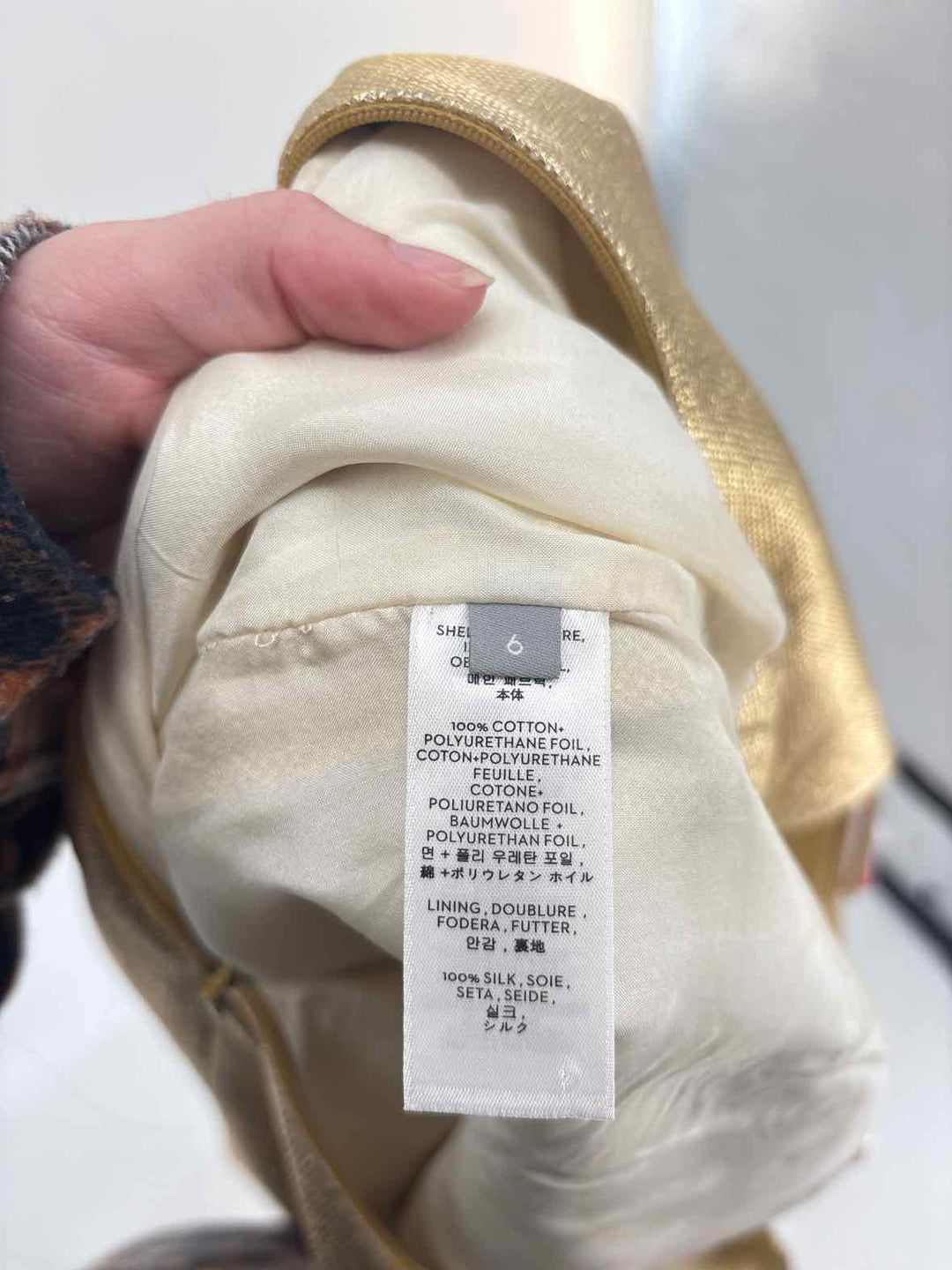 Size 6 REED KRAKOFF Gold Dress