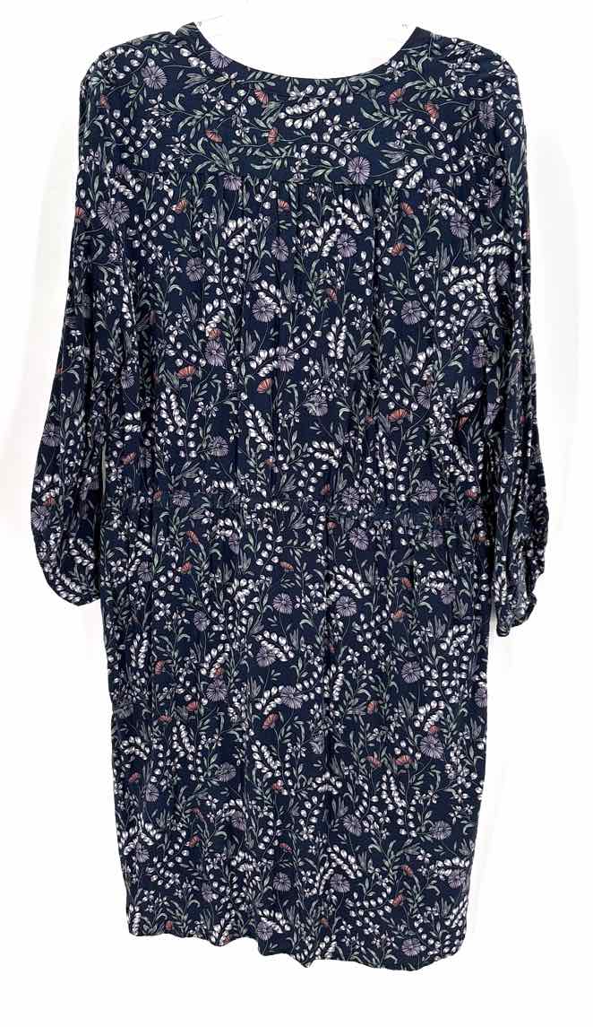 Size XL LOFT Navy Print Dress