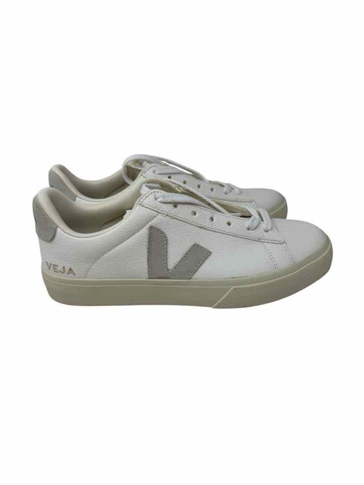 Shoe Size 8 VEJA White Leather Sneakers