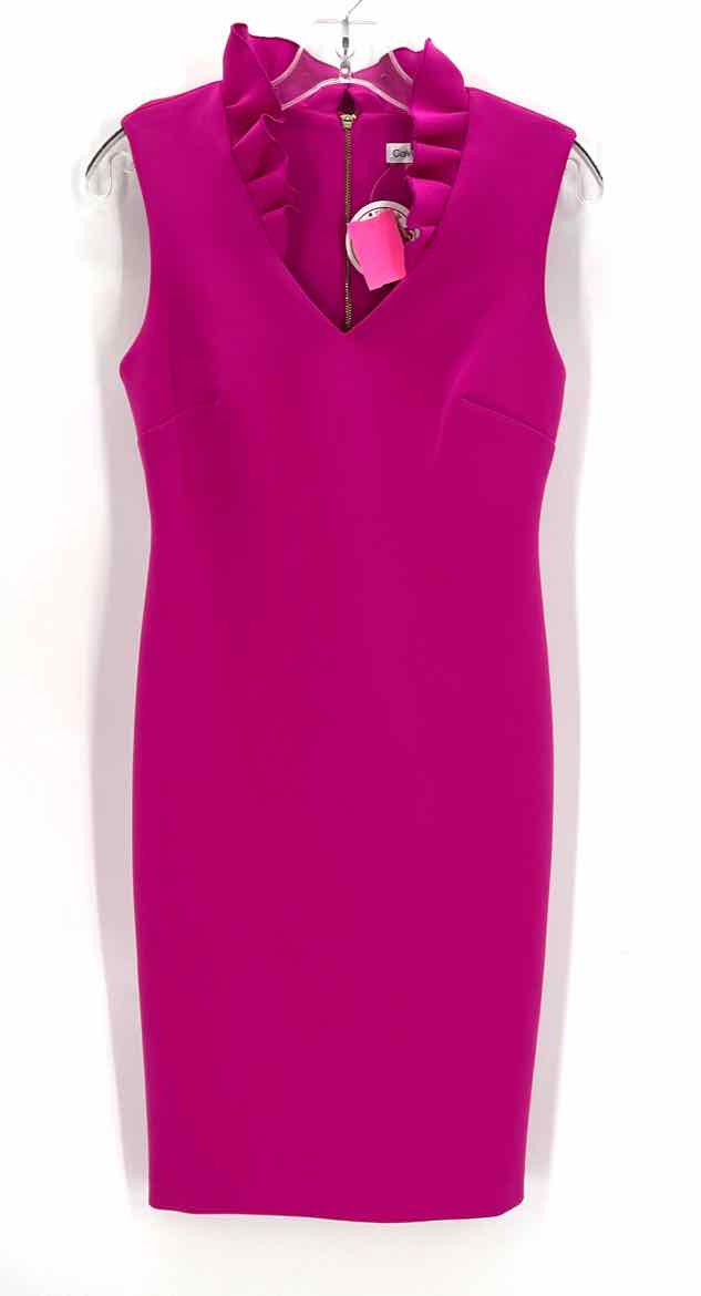 Size 4 Calvin Klein Fuschia Dress